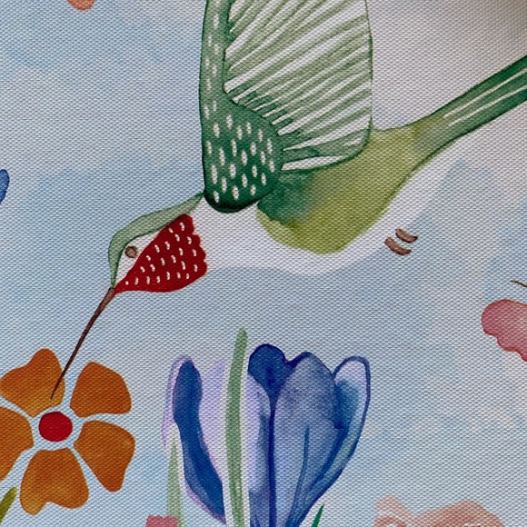New Matilda Jane Hummingbird Garden framed canvas - Picture 2 of 5